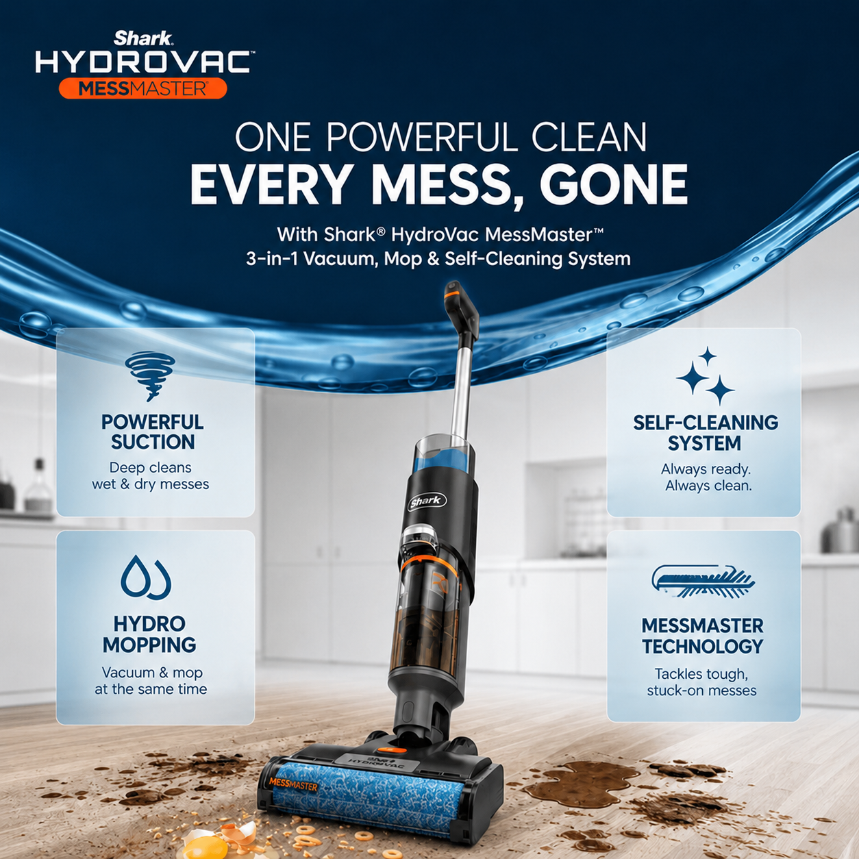 HYDROVAC MESSMASTER HEAVY DUTY 3-IN-1 CLEANER